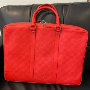 Louis Vuitton Fusion Damier Infini Leather Porte-Documents Voyage Briefcase Bag